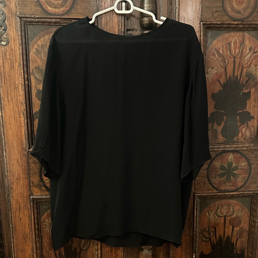 Nili Lotan Black Sheer Blouse